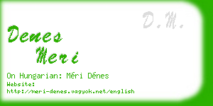 denes meri business card