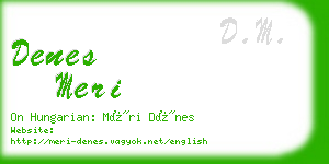 denes meri business card